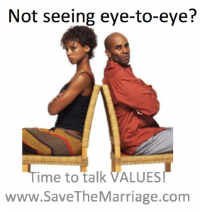 Save your marriage by talking about values.